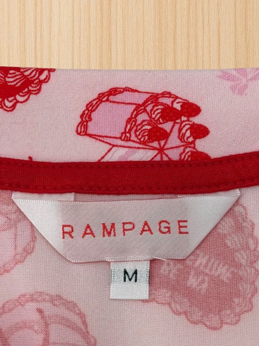 Rampage "Day Cakes" Valentine Pajama Top Medium - Picture 2 of 3